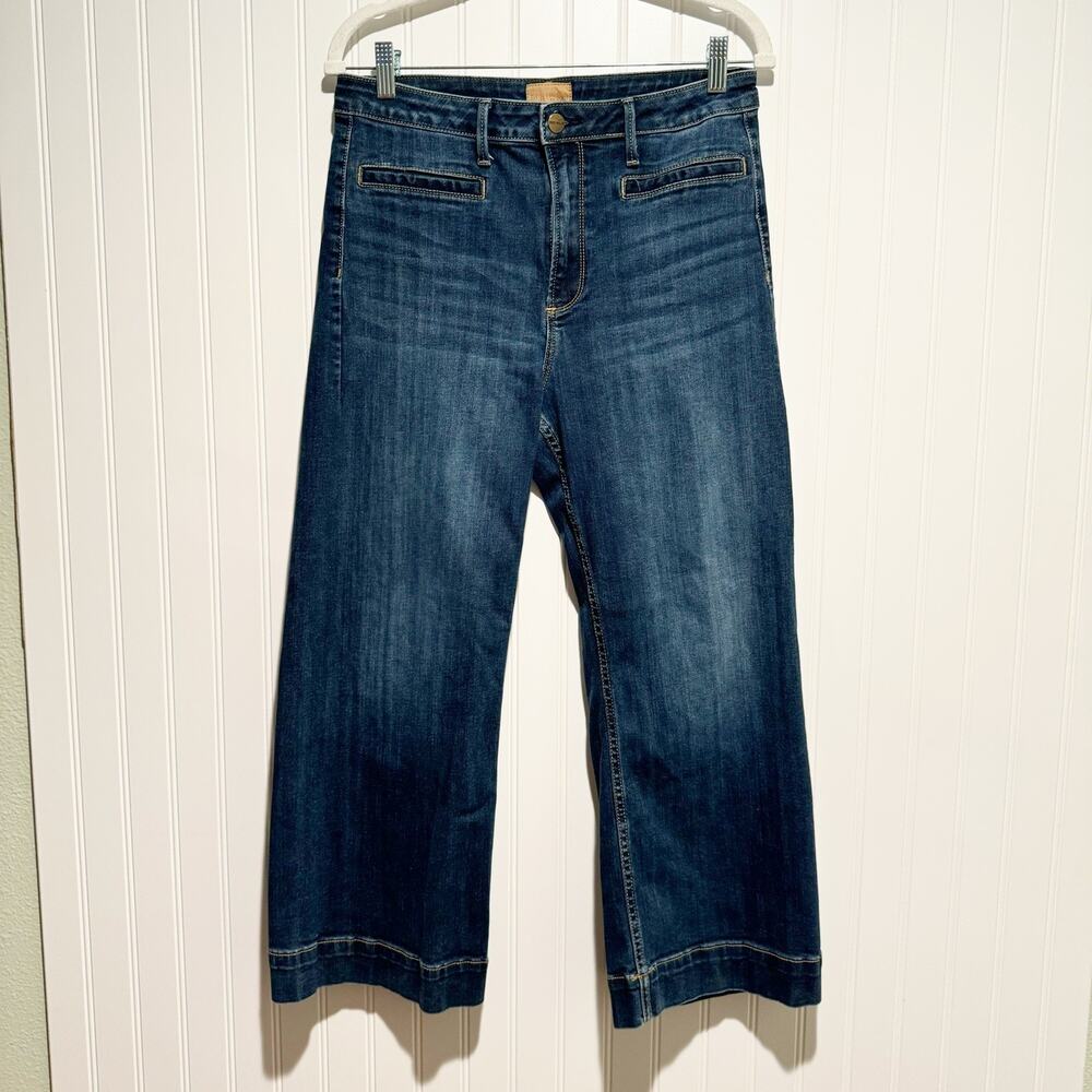 Driftwood Charlee Cropped Wide Leg Jeans Size 29 - Picture 2 of 6
